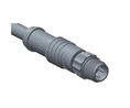 Rundsteckverbinder, M8, Stecker, Gerade, Pole - 3, Schraubklemme, Kabelhalterung